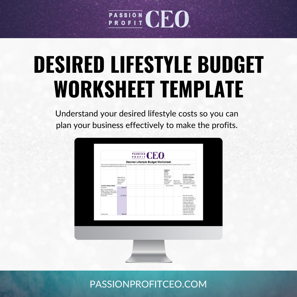 Desired Lifestyle Budget Worksheet Template