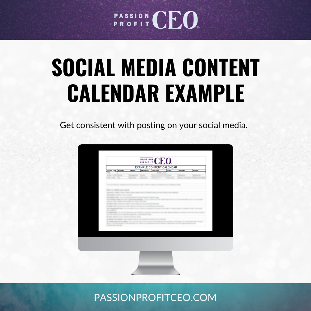 Social Media Content Calendar Example